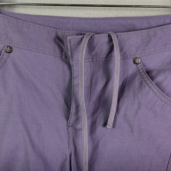 Athleta Womens Commuter Capris Pants Womens 8 Nylon Bermuda 32x18 Purple 819692 - Picture 3 of 16